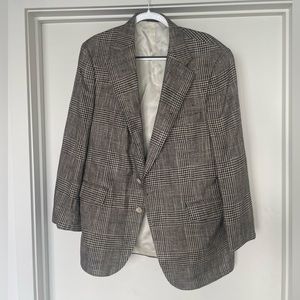 Oversized checkered blazer